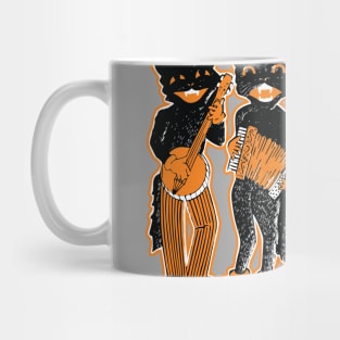 Vintage Halloween Minstrel Black Cat Mug